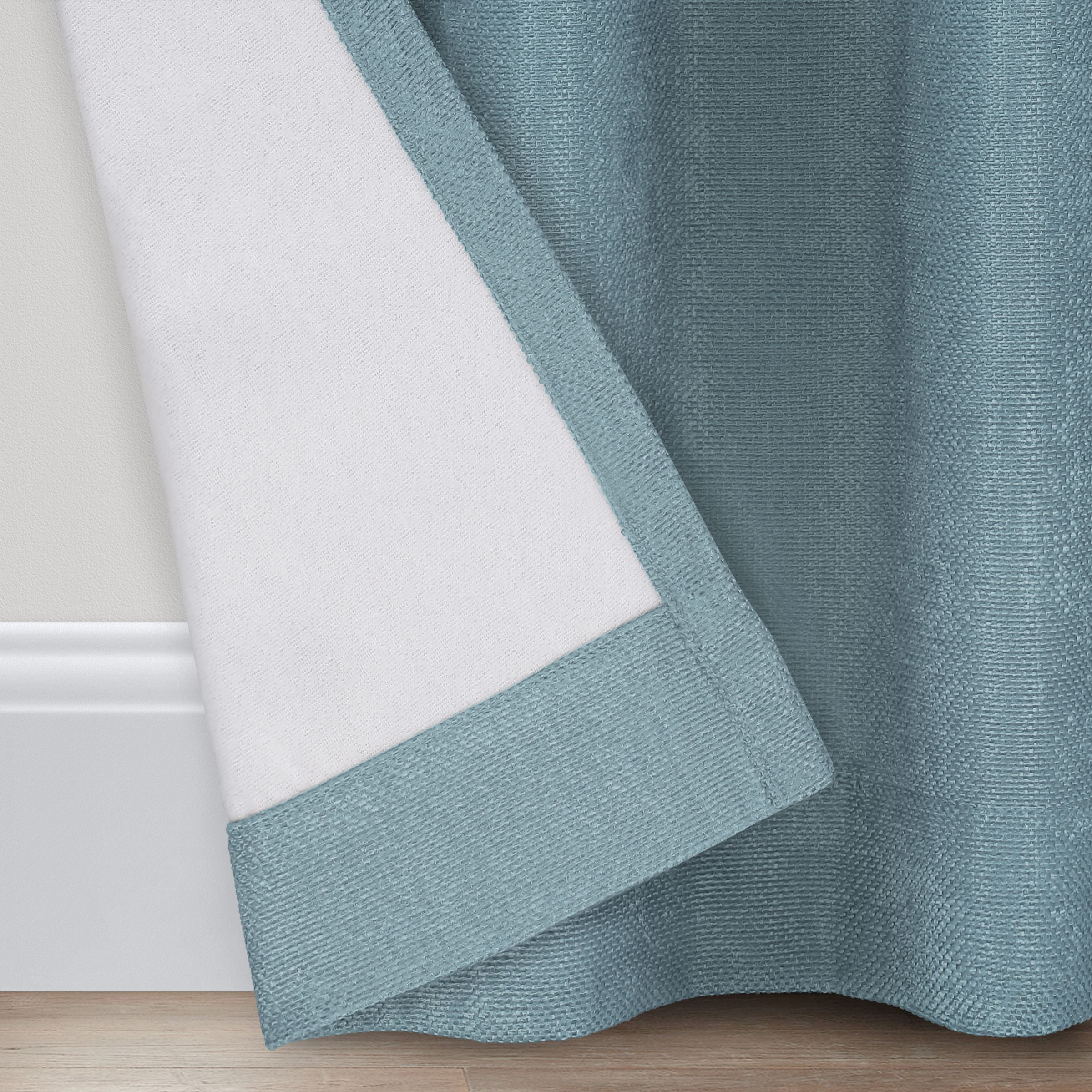 Eclipse Curtains & Valances 100% Polyester Blue Oil Rubbed Bronze 50 x 108 100% Blackout Grommet Machine Wash