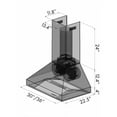 thumbnail image 7 of Zline Kitchen and Bath ZLINE 36 in. Wooden Wall Mount Range Hood in Grey - Includes 1200 CFM Motor, 7 of 7