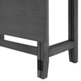 thumbnail image 6 of Farmhouse Wood Extendable Dining Table with Drop Leaf Gray Solid Rubberwood H Shape Legs Rectangular Folding Table for Small Kitchen Dining Room, 6 of 9