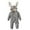 Grey, variant on Children's One-piece Jumpsuit - Animal Bunny Baby Easter Romper Long Ear Rabbit Hoodie Romper Jumpsuit with Zipper