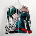 thumbnail image 4 of My Hero Academia Zip Up Hoodies Unisex Realistic 3D Print Sweatshirt Long Sleeve Hooded Jacket Coat 2XL, 4 of 8