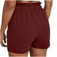 thumbnail image 3 of Women Athletic Shorts New Wide Leg Shorts for Women Summer Casual High Waisted Drawstring Beach Loose Shorts Comfy Fashion Outfits Wine XXL, 3 of 8