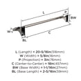 thumbnail image 6 of Amerock Davenport Brushed Nickel 18 inch (457mm) Towel Bar, 6 of 8