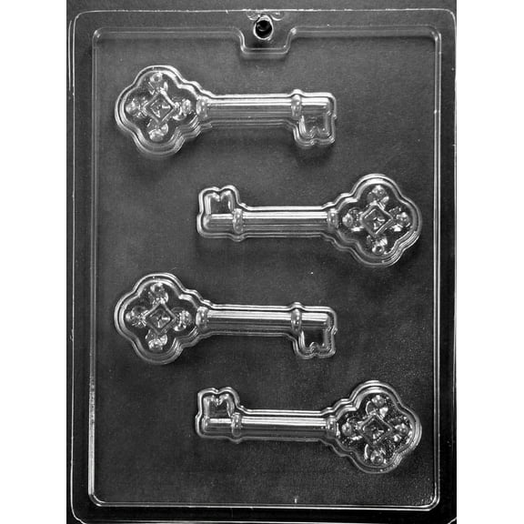 Grandmama's Goodies M222 Skeleton Key Chocolate Candy Soap Mold with Exclusive Molding Instructions