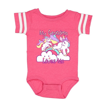 

Inktastic My Grandma Loves Me Unicorn Gift Baby Girl Bodysuit