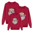 thumbnail image 5 of Fiaer Christmas Sweatshirts for Family Shine Santa Printed Xmas Pullover Crew Neck Long Sleeve Baggy Trendy Holiday Tops Men L, 5 of 5
