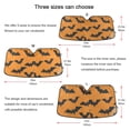 thumbnail image 5 of Retro Bats on Orange Car Windshield Sun Shade Foldable Car Front Window Visor Heat and UV Protection 57x31.5, 5 of 8
