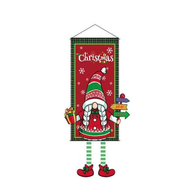 Cartel de muñeco de nieve de Feliz Navidad, bandera colgante para puerta de porche, decoraciones para puerta de Navidad, adornos para fiesta, Feliz Año Nuevo, 2024