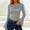 Gray(New&Hot), variant on No Boundaries Womens Ribbed Knitted Tops Flare Long Sleeves Ruched V-Neck Slim Fit Pullover Flowy Blouses,Wine,Size S