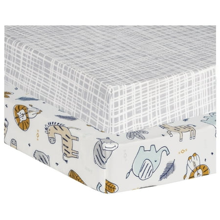 UPC: 0846216065651 | Trend Lab Zambia 2 Pack 100% Cotton Flannel Infant Playard Sheets