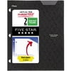 Five Star 2-Pocket Stay-Put Plastic Folder, Black (333420G-WMT22)