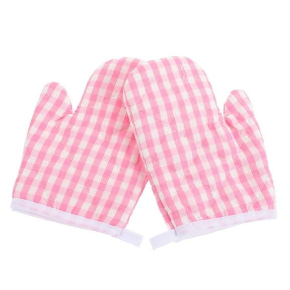 KALLORY 2Pcs Oven Mitts for Kids with Heat Resistant and Anti-skid for Baking and Barbecue