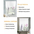thumbnail image 3 of Wildflowers Tie Up Curtains for Window, Thermal Insulated Balloon Shade Adjustable Rod Pocket Curtains Valance Panels for Kitchen Bathroom Cafe 42 x 54 Lavender Spring Floral Pastoral Pastel, 3 of 6