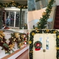 thumbnail image 5 of Corona de Navidad de 9 pies/2,7 m, guirnalda decorativa preiluminada con luz LED de flores, guirnaldas artificiales iluminadas para escaleras, chimenea, decoración de fiestas (rojo) Sincero Hogar, 5 of 5