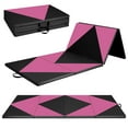 thumbnail image 1 of Gymax Gymnastics Gym Mat 4-Panel Folding Lightweight Gymnastics Tumbling Mat w/ Hook, 1 of 10