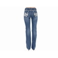thumbnail image 5 of Jack David Women's Rhinestone Mid Rise Bootcut Stretchy Denim Jeans Pants (Bootcut Blue S96-pb. ), 5 of 6