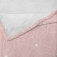 thumbnail image 4 of Ambesonne Art Deco Fleece Throw Blanket Soft Blushy Classic Scales 60"x80" Blush and White, 4 of 5