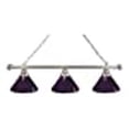 thumbnail image 3 of Holland Bar Stool BL3CHPurp Purple 3 Shade Pool Billiard Light, Chrome, 3 of 3