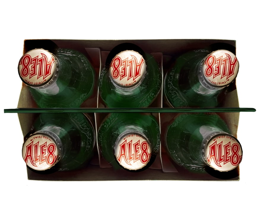(4 pack) Ale-8-One Zero Caffeine-Free Ginger Ale Soda Pop, 12oz 6 Pack Bottles