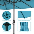 thumbnail image 5 of Gymax 15 ft Double-Sided Patio Umbrella Market Twin Umbrella w/ Enhanced Base Turquoise, 5 of 7