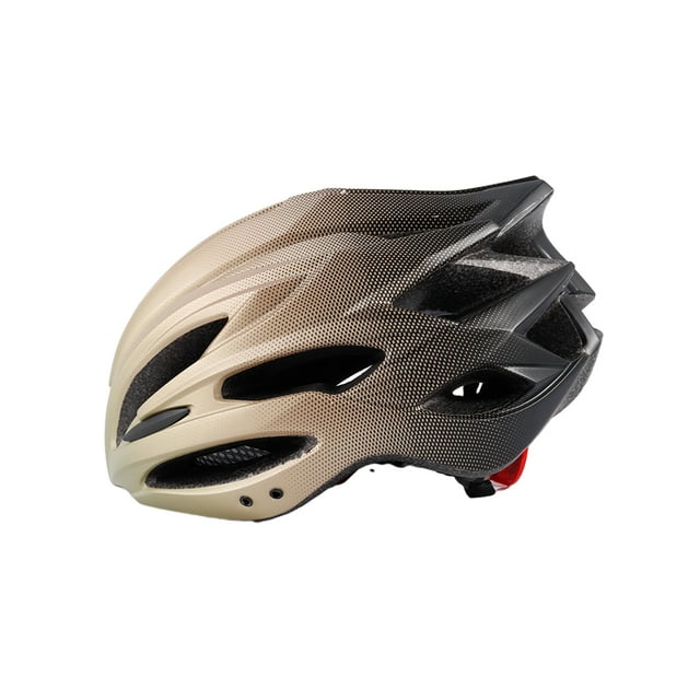 Naiovety Casco de bicicleta fabricado en EPS - Alta densidad para máxima seguridad Malla para casco de bicicleta que absorbe el sudor Ciclismo Bronce+Negro+Luz METRO