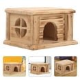 Tersarium Simple Wood Hamster House Pet Cage Hideout Small Animals