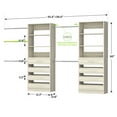 thumbnail image 4 of Homieasy Adjustable Closet Organizer System (6-15Ft) with 8 Wooden Drawers & Modular Tower ,Walk-In Wardrobe Storage with 4 Hanging Rods, Expandable Garment Rack, White Oak, 4 of 6