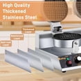 thumbnail image 3 of Zimtown Commercial Waffle Maker Double Heads 110V 2400W Non-stick Round Stainless Steel Waffle Iron Machine for Restaurant Bakeries Snack Bar, 3 of 9