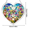 thumbnail image 2 of Yardvibe Acrylic Heart Shaped Puzzle Suncatcher, 83 Pieces, 7.48" Butterfly Sun Catchers Puzzle, DIY SunCatchers Puzzles Window Hanging, Home & Garden Decor (Blue), 2 of 5