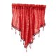thumbnail image 2 of Triángulo Cortina Cortina Decoración de Navidad Decoración cómoda con la ventana de bolsillo de la barbilla de la borla para la cocina del hogar Rojo, 2 of 9