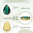 thumbnail image 3 of Uxcell Sew on Rhinestones Base Crystal Gems, Fit for Jewelry Clothes Costume Dress Garments Crafts - Mixed Shapes Mixed Colors, 3 of 7