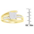 thumbnail image 5 of 10K Yellow Gold 1/3ct TDW Round and Princess Cut Diamond Ring (H-I,SI1-SI2), 5 of 6