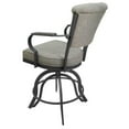 thumbnail image 2 of Miami 30" Metal Bar Stool Wood Arm - A Base - Ash Fabric - Gray, 2 of 3