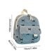 thumbnail image 3 of Mochila mini de pana con estampado de moño, correa ajustable, tamaño compacto para viajes, uso casual y diario, rosa, blanco, azul, 3 of 6