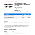 thumbnail image 2 of Front Axle Shaft Set 2 Piece - Compatible with 2010 - 2016 Mercedes-Benz E350 2011 2012 2013 2014 2015, 2 of 2