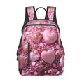 thumbnail image 1 of Disketp Pink Glitter Heart Candy Mochila Ligera e Impermeable, Mochila de Día Resistente para Viajes, Senderismo y Uso Diario para Hombre y Mujer, 1 of 7
