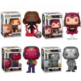 thumbnail image 2 of 2022 Nuevo Funko POP Avengers Wanda Vision 70 Vision 718# Scarlet Witch 823# Vision 307# Figura de muñecas de vinilo Modelo limitado Juguete para niños, 2 of 4