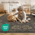 thumbnail image 4 of ODIKA Round Chinoiserie Shaped Romance Symmetrical Clusters Border Foldable Easy Care for Queen Size Bedroom, Under Bed, Master Suite, 4 of 7