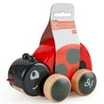 thumbnail image 4 of Hape: Pull Along Ladybug - Red & Black, Wooden Toy w/ Moving Wings, Rubber Rimmed Wheels, Push & String Take Along, Baby, Toddler & Kids Ages 1+, 4 of 5