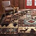 thumbnail image 3 of Home Dynamix Tapis Rustique Ours Buffalo, Marron/rouge, 7 Pieds10"x10 Pieds5 Pouces, 3 of 3