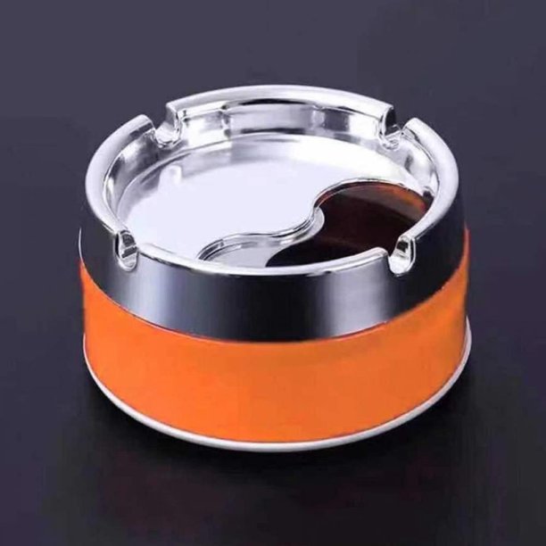 Sealed Windproof Ashtray,Stainless Steel Ashtrays for Cigarettes