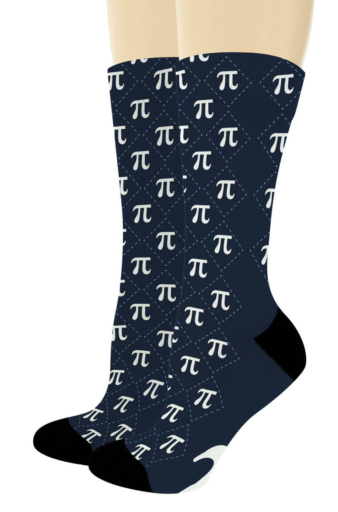 Colorful Pi Math Casual Cotton Crew Socks Cute Funny Sock,great For Sports And Hiking
