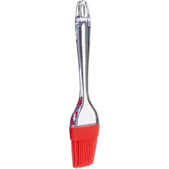 Norpro Flat Silicone Bristle Head Sauce Basting Brush - Red