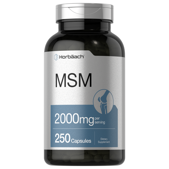 MSM Supplement | 2000mg | 250 Capsules | Methylsulfonylmethane | by Horbaach