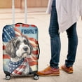 thumbnail image 4 of Patriot Portuguese Water Dog We Will Never Forget Patriotic Remembrance Day Travel Luggage Cover PWD Portie Fishing Dog Lover Suitcase Dust Protective Decor - 12014, 4 of 5