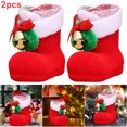 thumbnail image 1 of 2 Uds Zapatos Navideños Mini Regalo Nochebuena (XS) Rojo, 1 of 6