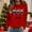 #147-Red, variant on Women's Christmas Printed Long Sleeve Top Warm Crewneck Christmas Sweaters Gifts