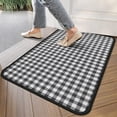 thumbnail image 4 of Black White Gingham Checkered Pattern Door Rugs,Washable Non Slip Door Mats Indoor,Decorative Door Mats,Entry Mat Indoor for Entrance,Bedroom,Kitchen,Bathroom,30"x17", 4 of 6