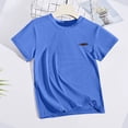 thumbnail image 4 of ZOSOED Girls Crewneck Shirts Loose-Fitting Crewneck Casual Shirts with Stich Blue 16-17years, 4 of 5
