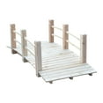 thumbnail image 2 of Outsunny 5' Wooden Rustic Arched Decorative Backyard Garden Bridge with Railings - Natural Wood, 2 of 5
